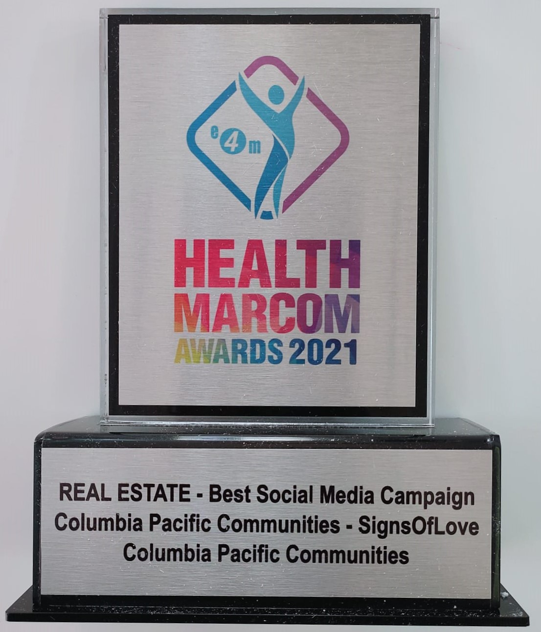 Health Marcom Awards 2021 for the best social media campaign - Columbia Pacific