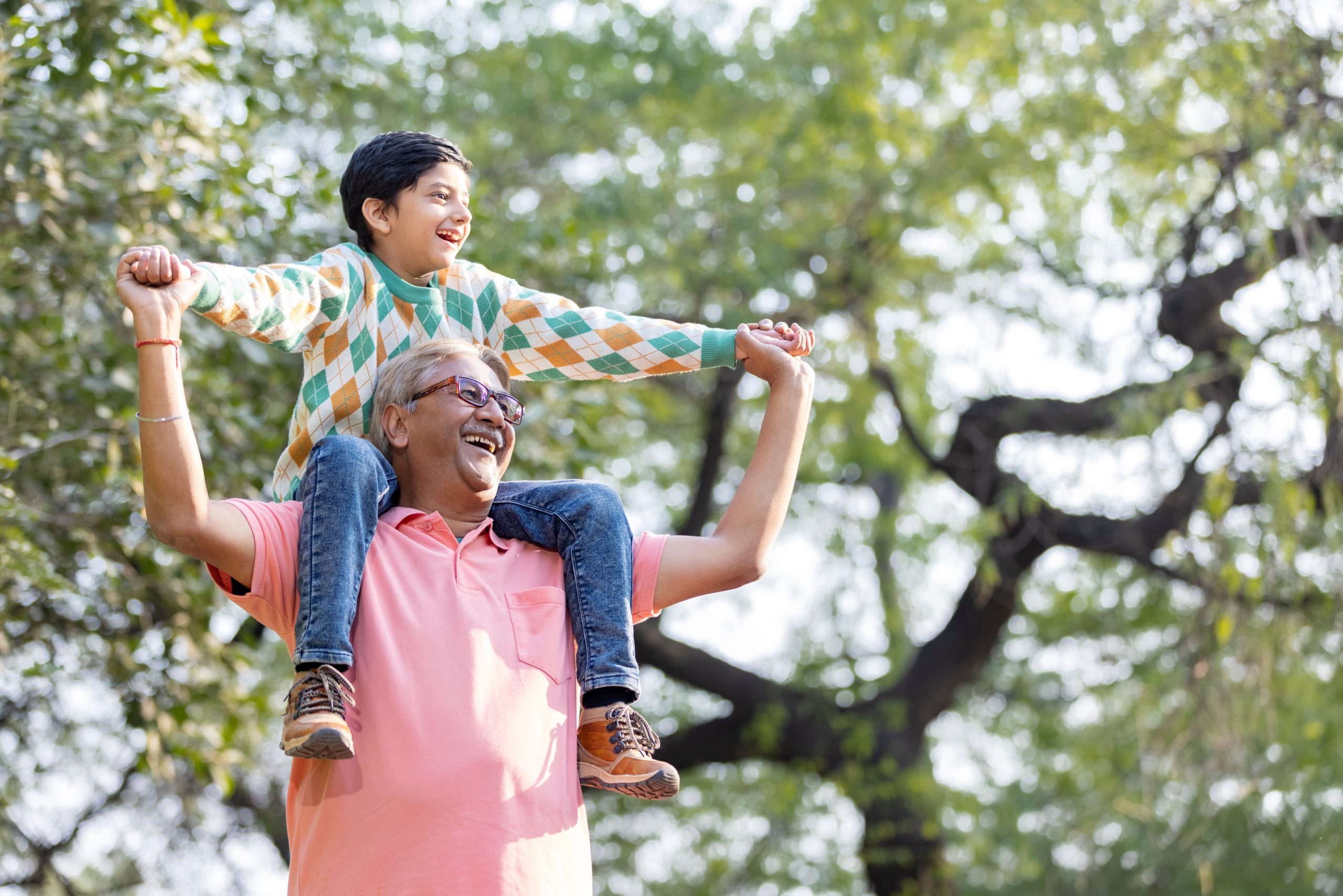 grandparents teach grandkids to bounce back